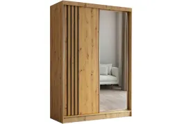 szafa-przesuwna-nela-lustro-dab-artisan-czarne-lamele-150-cm