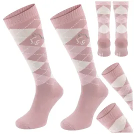 skarpety-jezdzieckie-w-romby-podkolanowki-na-konie-80percent-bawelny-comodo