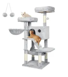 drapak-dla-kota-be-active-pl-szary-4-poziomy-101-160-cm-sizal