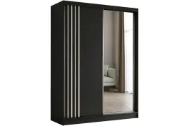 szafa-przesuwna-nela-lustro-czarna-biale-lamele-160-cm