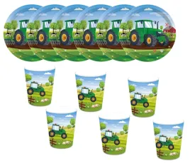 zestaw-talerzyki-kubki-traktor-farma-na-urodziny-jednorazowe-papierowe-eko