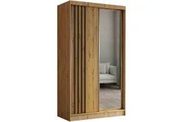 szafa-przesuwna-nela-lustro-dab-artisan-czarne-lamele-120-cm