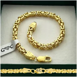 zlota-bransoletka-damska-925-585-srebro-splot-krolewski-22cm-43mm-gratisy