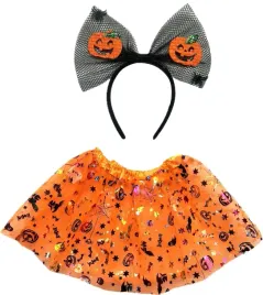 stroj-wiedzma-czarownica-tutu-spodniczka-opaska-dynia-halloween-pajak