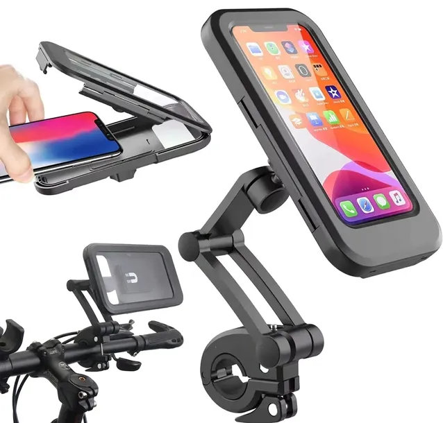 WODOODPORNY UCHWYT ROWEROWY MOTOCYKLOWY NA TELEFON HULAJNOGĘ REGULOWANY