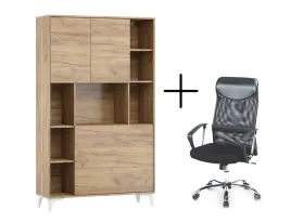 biurko-rozkladane-regal-megan-2-craft-zloty-fotel-do-biurka-vire-czarny