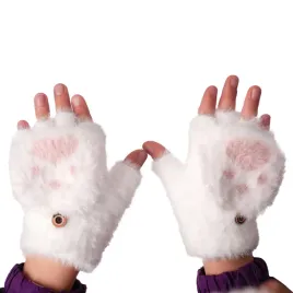little-angel-mieciutkie-puszyste-rekawiczki-mitenki-zamykane-z-lapka-biale
