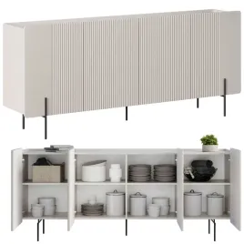 komoda-ryflowana-200-cm-z-lamelami-kaszmirowa-z-czarnymi-nogami-ml-4d