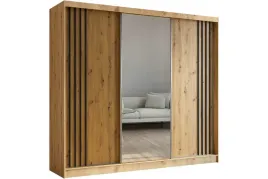 szafa-przesuwna-nela-lustro-dab-artisan-czarne-lamele-240-cm