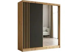 szafa-przesuwna-nela-lustro-dab-artisan-czarny-front-200-cm