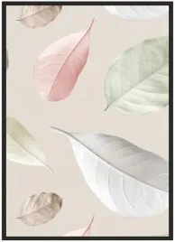 plakat-a5-13x18-w-ramie-duzo-wzorow-liscie-15