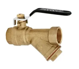 hydroland-zawor-kulowy-wodny-dn-15-1-2-cal-z-filtrem-skosnym-dlawikiem-pn25