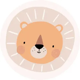 dywanik-dla-dzieci-antyalergiczny-lion-ilustracja-lew-winylowy-okragly120cm