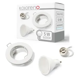 zestaw-oprawa-halogenowa-stala-biala-zarowka-led-5w-gu10-6000k