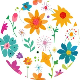 dywanik-dla-dzieci-antyalergiczny-kwiaty-kolorowe-winylowy-okragly-120cm