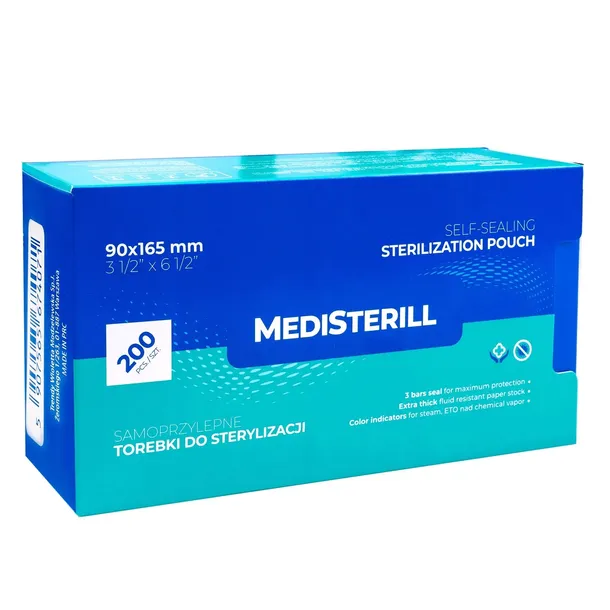 Torebki Do Sterylizacji 90x165 mm Autoklaw Samoprzylepne Clavier - 200 Szt.