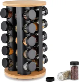 stojak-obrotowy-na-przyprawy-20-sloiczkow-stal-nierdzewna-bambus-czarny