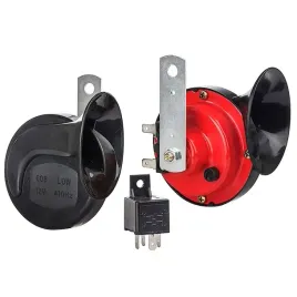 2x-uniwersalny-klakson-12v-115db-dwutonowy-slimakowy-z-przekaznikiem