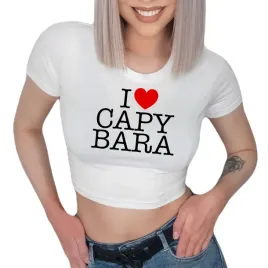 damski-crop-top-biala-krotka-koszulka-i-love-capybara-ciekawe-wz-rozmiar-l