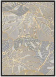 plakat-a3-30x40-w-ramie-liscie-gold-08