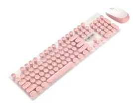 retro-bezprzewodowa-klawiatura-myszka-usb-rozowa-pink