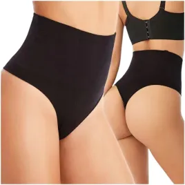 majtki-damskie-wyszczuplajace-brzuch-stringi-brazyliany-czarne-bawelna-xl