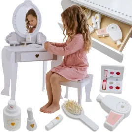 drewniana-toaletka-dla-dziewczynki-z-krzeselkiem-lustro-akcesoria-szuflada
