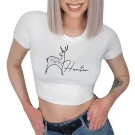 damski-crop-top-biala-krotka-koszulka-mighty-hunter-ciekawe-wzory-rozmiar-l