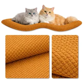 polka-scienna-dla-kota-wiszaca-podwojny-luk-100x32x4-dot-mustard