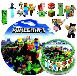 zestaw-oplatek-na-tortpiksele-tnt-creeper-duze-postacie-9-sztuk