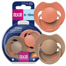 lovi-smoczek-uspokajajacy-dynamiczny-prime-6-18m-granola-orange-z-etui
