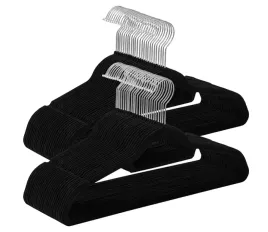 wieszak-na-ubrania-antyposlizgowy-miekki-welur-czarny-komplet-set-10-sztuk