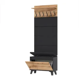 garderoba-100x30d1n2-4pan-szafka-na-buty-wieszak-panele-czarny-wotan