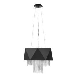 lampa-wiszaca-nowoczesna-czarna-geometryczna-srebrne-lancuszki-hinkley