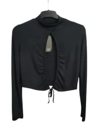 bluzka-z-polgolfem-i-wiazaniem-house-brand-rozmiar-l-czarna