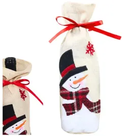 swiateczny-pokrowiec-na-butelke-etui-worek-jutowy-na-wino-ubranko-balwanek