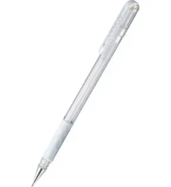 pentel-dlugopis-szkolny-biurowy-zelowy-k118-metalic-bialy