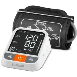 cisnieniomierz-naramienny-sencor-sbp-1500wh-ekran-lcd-tetno-bluetooth