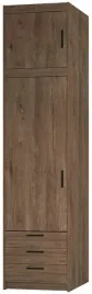 gardeoba-szafa-waska-60-cm-jednodrzwiowa-z-nadstawka-dab-lefkas-lena