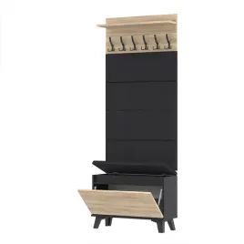 garderoba-100x30d1n2-4pan-szafka-na-buty-wieszak-panele-czarny-sonoma