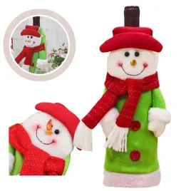 swiateczny-pokrowiec-na-butelke-nakladka-na-wino-ubranko-kolorowy-balwan