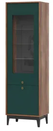 witryna-szafka-kredens-kasztan-zielony-szmaragd-brass-shks-1-meble-craft