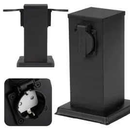 elektryczny-slupek-ogrodowy-2x-gniazda-hermetyczne-230v-ip44-czarny