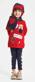 komplet-dziewczecy-czerwony-z-nadrukiem-ido