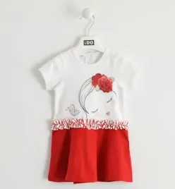 sukienka-dziewczeca-czerwony-z-nadrukiem
