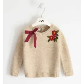 sweter-dla-dziewczynki-ido-bezowy
