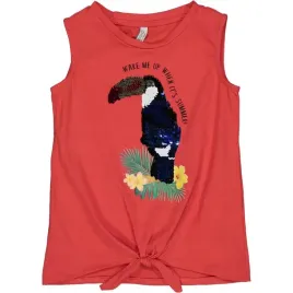 czerwony-t-shirt-dla-dziewczynki-z-nadrukiem