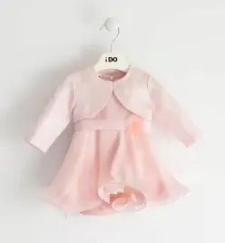 sukienka-bolerko-niemowleca-rozowa-z-aplikacja