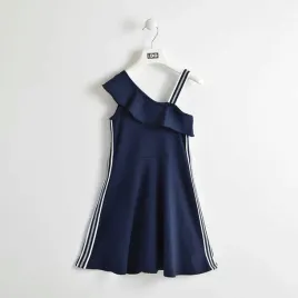 sukienka-dresowa-dla-dziewczynki-letnia-granatowa