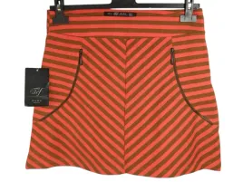 spodnica-spodniczka-mini-zara-rozmiar-s-pomaranczowo-brazowa